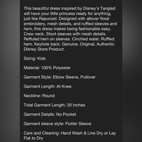 DISNEY RAPUNZEL DRESS - Picture 5 of 5